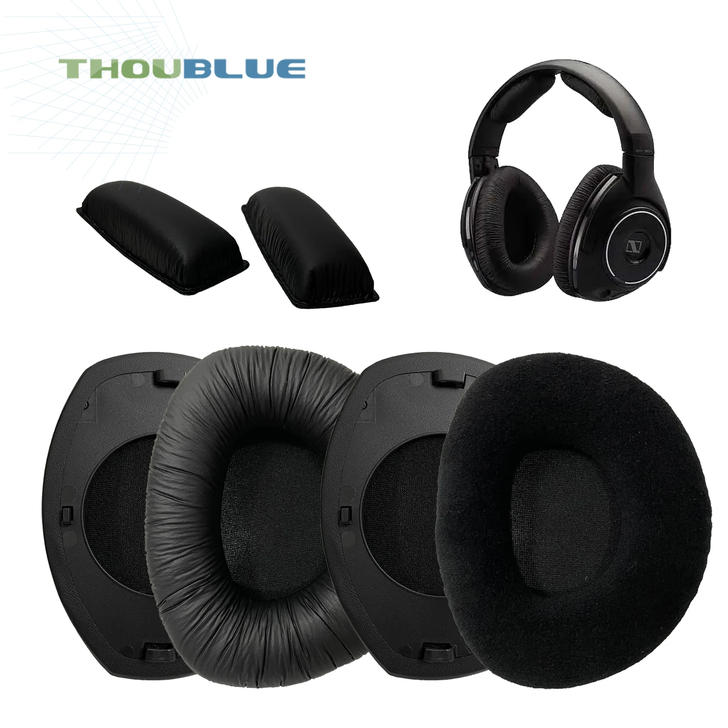 THOUBLUE-Ersatz-Ohr-Pad-F-r-Sennheiser-RS110-RS160-RS170-RS180-HDR160 ...