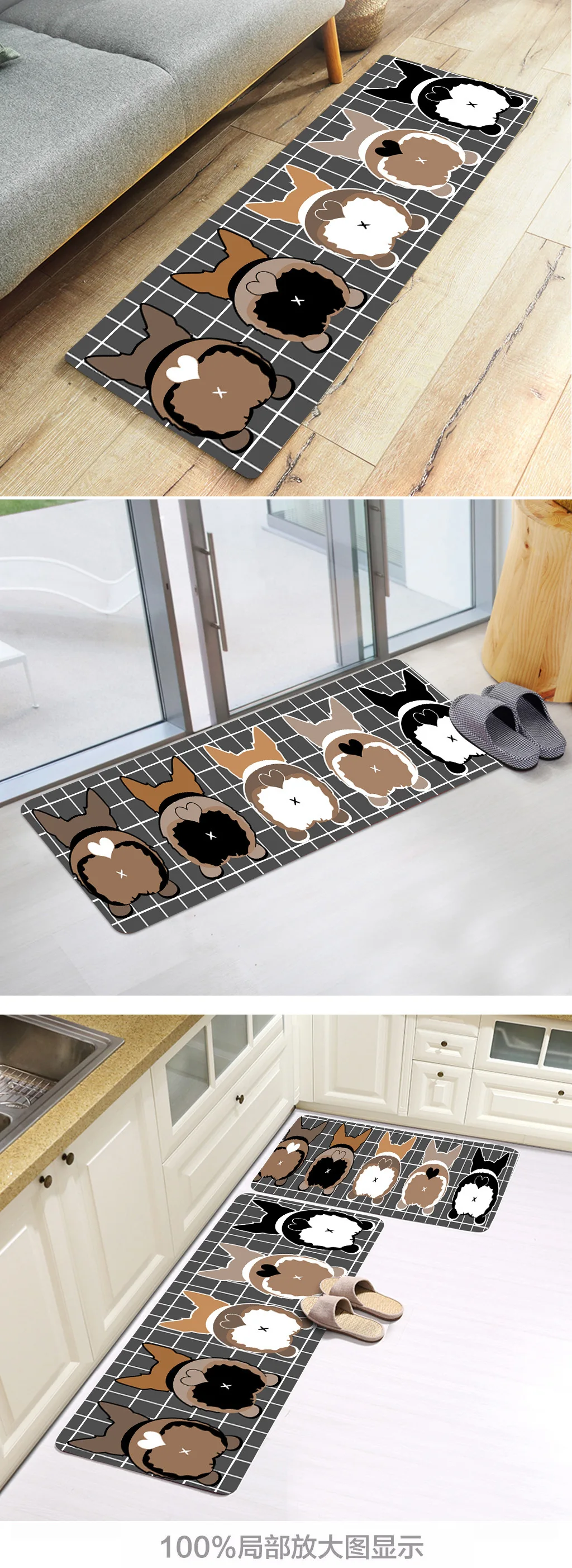 Long Kitchen Mat Bath Carpet Floor Mat Home Entrance Doormat Tapete Absorbent Bedroom Living Room Floor Mats Modern Kitchen Rugs