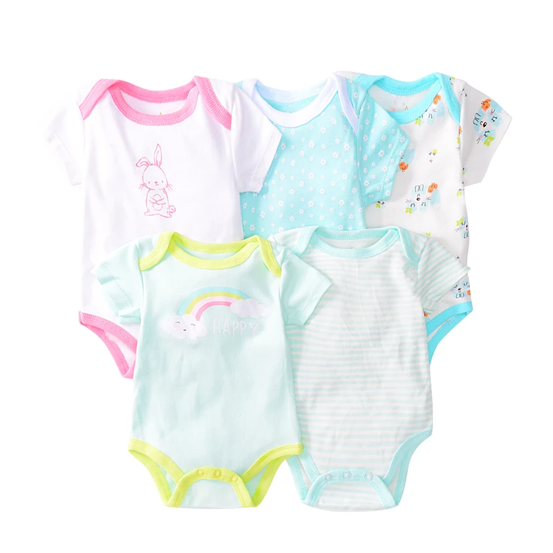 

Baby Bodysuits Short Sleeve Infant Set Rabbit Print Bodysuit Newborn Jumpsuit Clothing Kids Girl Sleepsuit Baby Boy Clothes Set