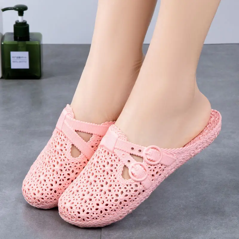 Female Sandals Slippers Hole-Shoes Rubber-Clogs Crocks EVA Unisex Beach Woman Flat