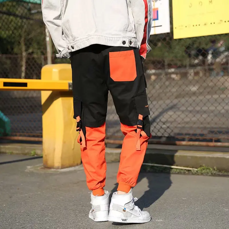 Gupulun накладные карманы шаровары мужские беговые брюки в повседневном стиле широкие в стиле милитари брюки Harajuku Уличная Хип Хоп мода Swag