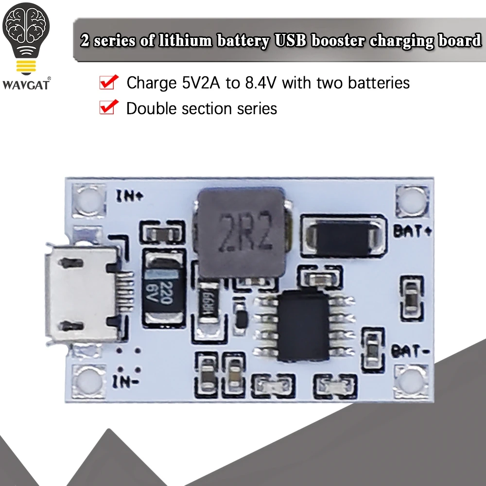 SH-RuiDu Step Up Boost Li-Ion Akkuladegerät Modul Akkuladegerät Board DDTCCRUB 2S‑2A SH-RuiDu Step Up Boost Li-Ion Akkuladegerät Modul Akkuladegerät Board DDTCCRUB 2S‑2A