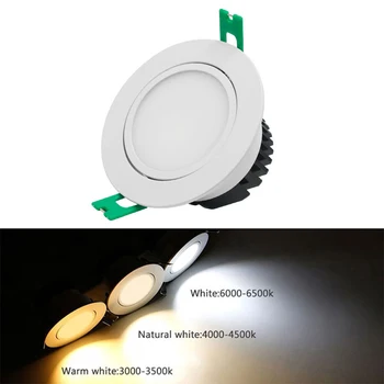 

Dimmable LED Downlight 3W 5W 7W 9W 12W 15W Round Recessed Lamp 220V 230V 110V Led Bulb Bedroom Kitchen Indoor LED Spot Lighting