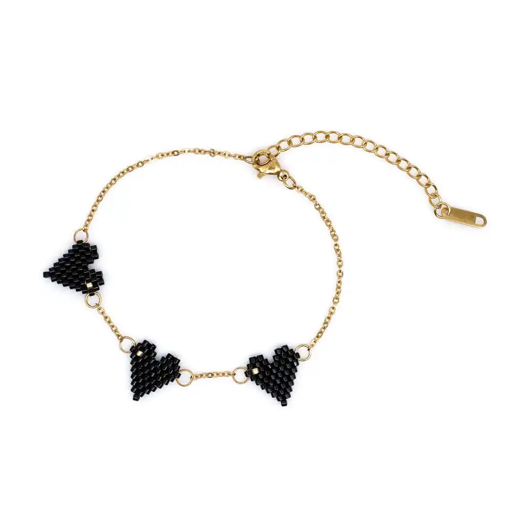 Go2boho MIYUKI браслеты украшения для влюбленных подарок 3 сердца браслет любовь Pulsera Mujer женские Boho шикарные Золотые Цепи Bileklik