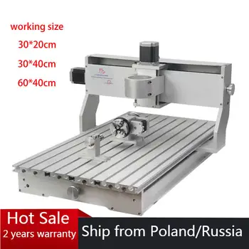 

DIY CNC Machine Frame Kit 3040 Luxury Wood Milling Router 6040 Part metal enraving 3020 With Stepper Motor 4th rotary axis