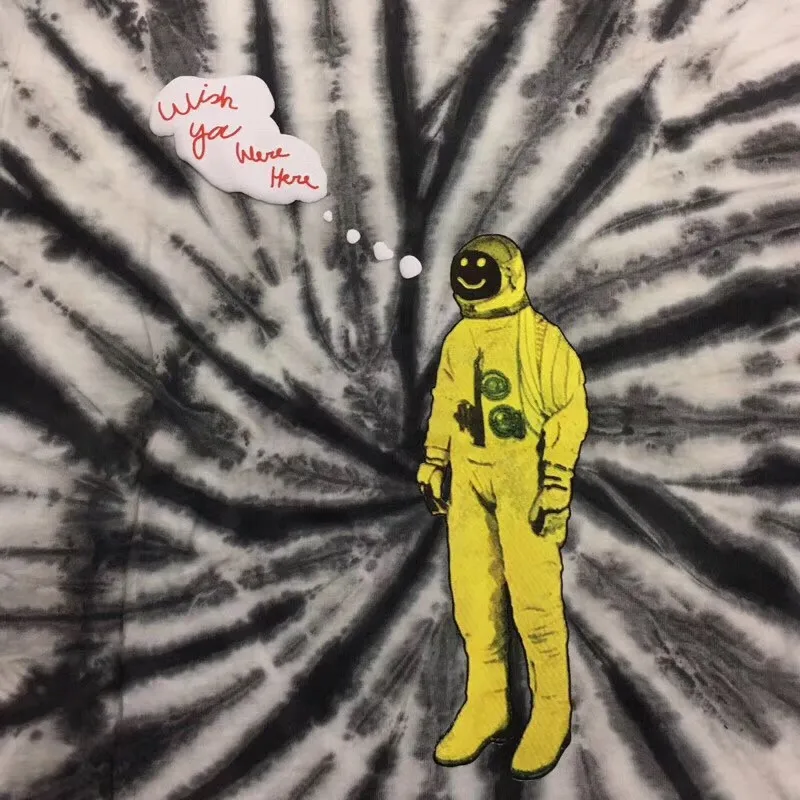 Трэвиса Скотта Astroworld фестиваль Run Tie Dye Tee T мужчины женщины 1:1 лучшее качество ASTROWORLD Трэвиса Скотта футболки