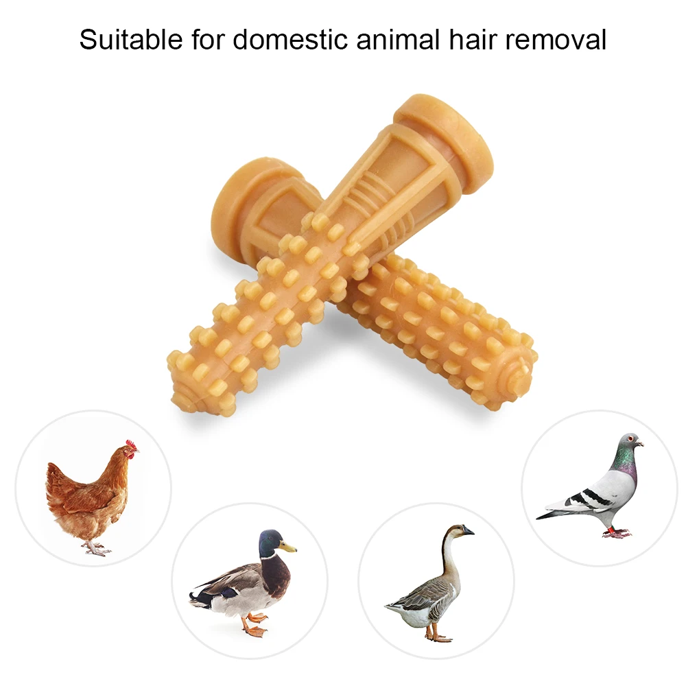 Poultry Duck Plucking Fingers Hair Removal Machine Duck Plucker Corn Rod Glue Beef Tendon Material Tool 50 PCS chicken hair plucker