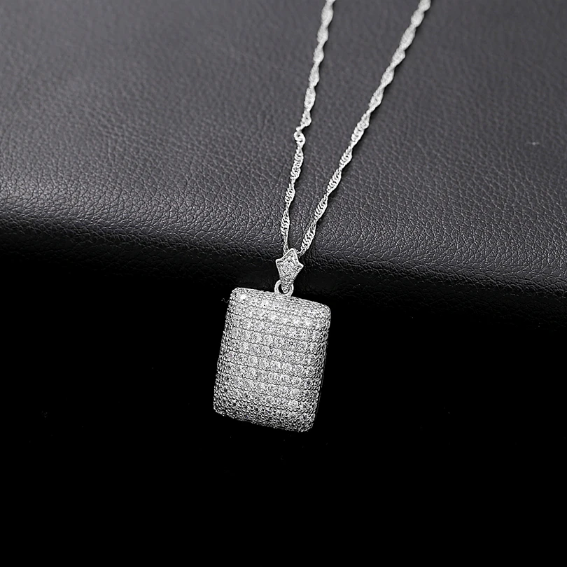 Геометрическое круглое серебряное ожерелье-чокер для женщин, кубический цирконий, кристальная цепочка, ожерелье, подарок для лучшего друга - Окраска металла: AK0020