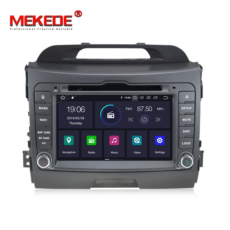 Sale MEKEDE 7" 4G RAM 64G ROM Android 9.0 AV Output CAR DVD PLAYER For KIA sportage GPS screen navigation stereo radio receiver 3