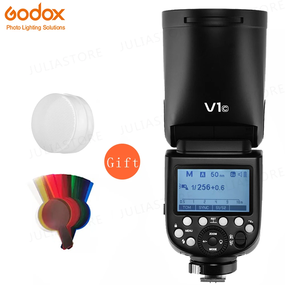 Godox V1 Speedlight V1C V1N V1S V1F V1O V1P TTL HSS 1/8000s литий-ионный аккумулятор Speedlite Flash для Canon Nikon Sony