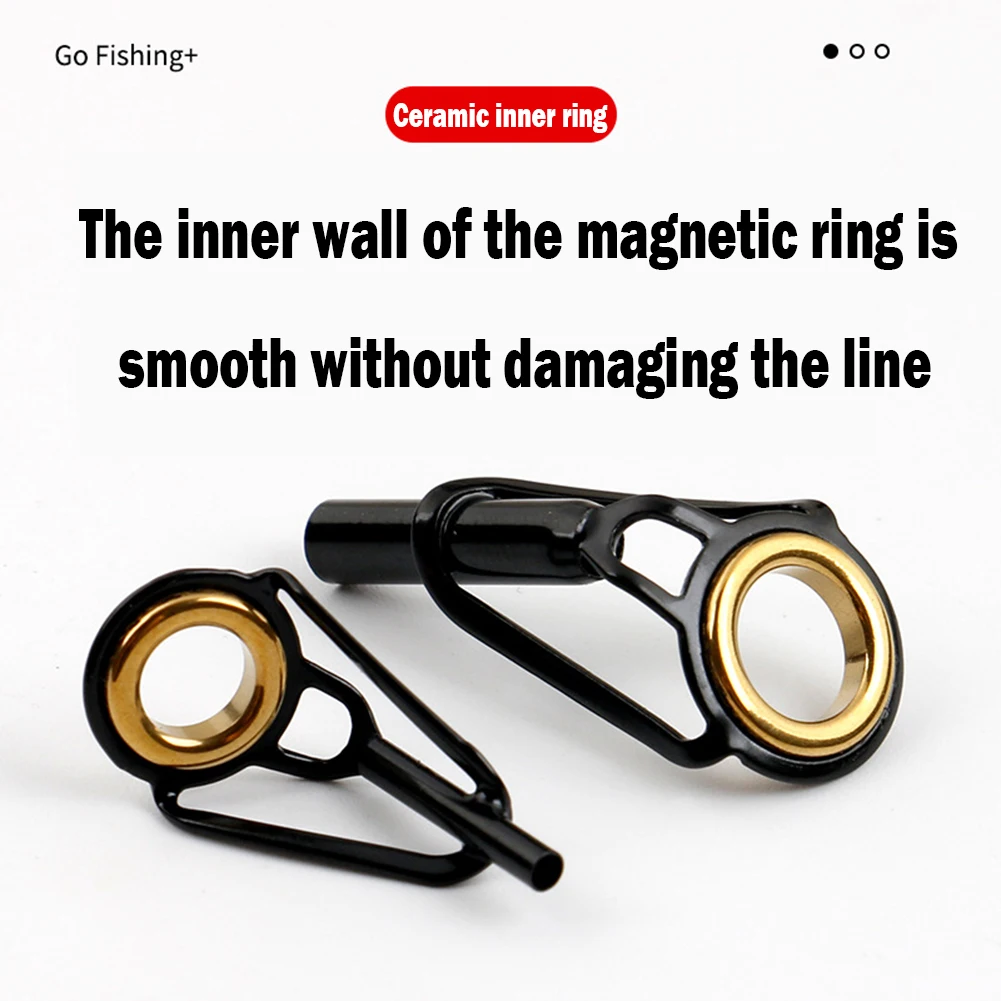 Fishing Rod Guide Repair Kit Stainless Steel Fishing Top Rod Guide Ring DIY 1.5mm/1.6mm/1.7mm/1.8mm Tackle Accessories