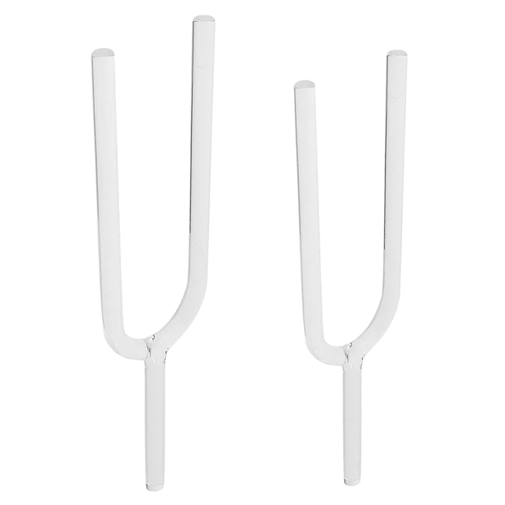 2 pieces Crystal Tuning Fork Singing Bowl for Meditation Yoga Perfect Sound 10-12mm