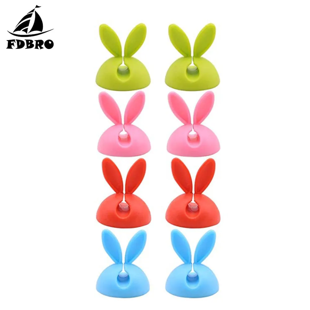 

FDBRO 2pcs Silicone Cable Clip Rack Desk Tidy Wire Drop Lead USB Charger Cord Holder Secure Table Organizer Desktop Manager