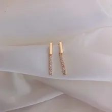 Новые модные тонкие геометрические серьги из Южной Кореи, простые маленькие серьги, нежные женские серьги