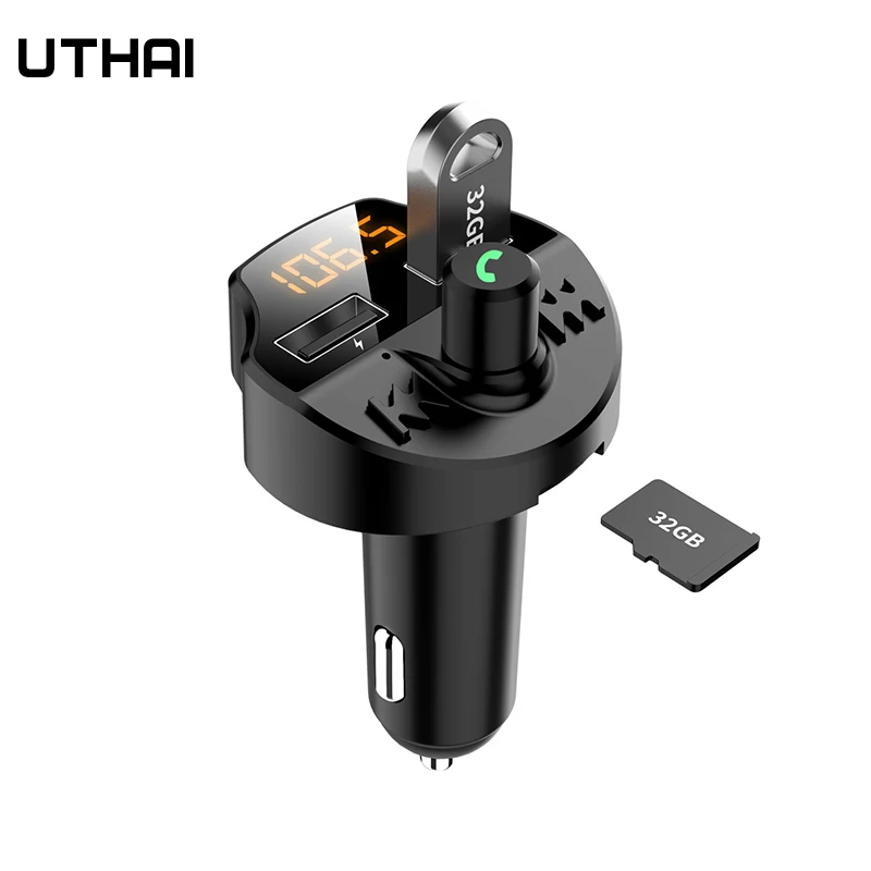 Автомобильный FM-передатчик модулятор 3 1 А USB-разъем Bluetooth беспроводной MP3-плеер