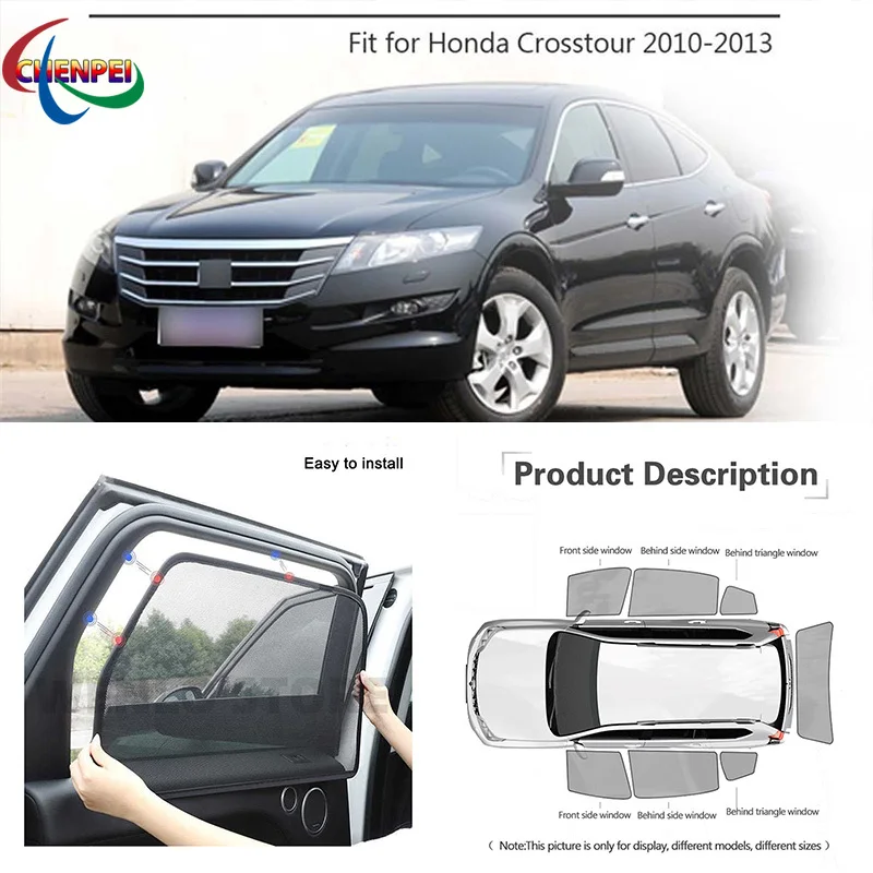 

For Honda Crosstour Car Full Side Windows Magnetic Sun Shade UV Protection Ray Blocking Mesh Visor Car Decoration Accessories
