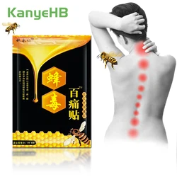 8pcs/1bag Chinese Traditional Medical Plaster Lumbar Spine Relax Muscles Bee Venom Sticker Joint Neck Back Pain Relief PatchH090