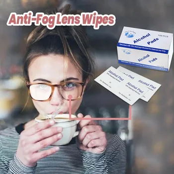 

Small Cotton Sheet Cleansing Hand Care 100 Tablets / Pack Clean Up Lenses Anti-fog Lens Wipes Very Gentle To Any Surface