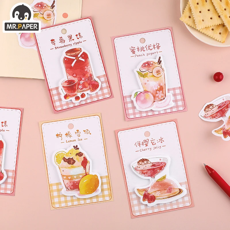 Mr.Paper 4Designs Tea Sweet Journal Diary Stickers Writing Paper Material Flowers Leaves Mushroom Plants Scrapbook | Канцтовары для