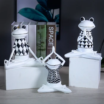 

Home Creative Decoration Tv Cabinet Living Room Model Room Soft Decoration Resin Crafts Frog Decoration Nordic Resin Yoga Frog