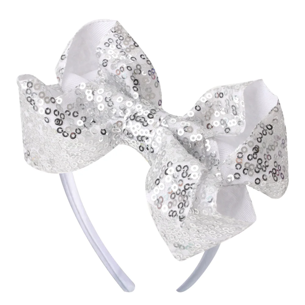 CN Sequin Bow Headband for Girls Fashion Hairband Glitter Hair Bows Headbands Party Headwear Kids Hair Accessories