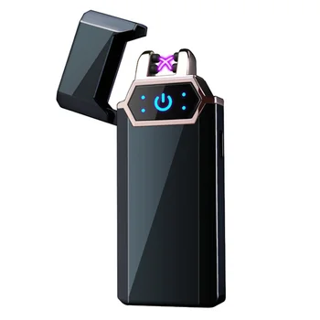 

Touch Induction Double Arc Lighter Pulse Ignition Portable USB Charging Lighters windproof flameless electric cigarette lighter