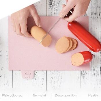 

New Wheats Straw Cutting Board Non-Slip Vegetable/Fruit/Meats/Bread Chopping Boards With Storage Base For Kitchen Supplies