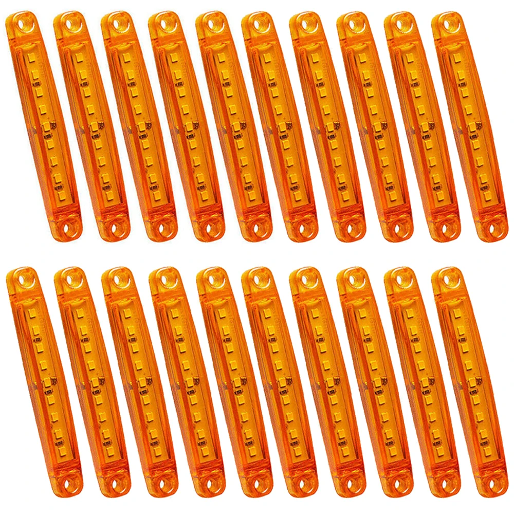 

20pcs Amber 9-LEDs Car Motorcycle Truck Trailer LED Light Lamp Side Marker Lights 24V LED Light Lamp LED Tail Turn Signal Lights