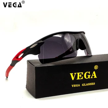 

VEGA Eyewear Women Men Outdoor Sports Glasses Polarized Sports Sunglasses for Police Semi-Rimless Running Fishing Glasses 155