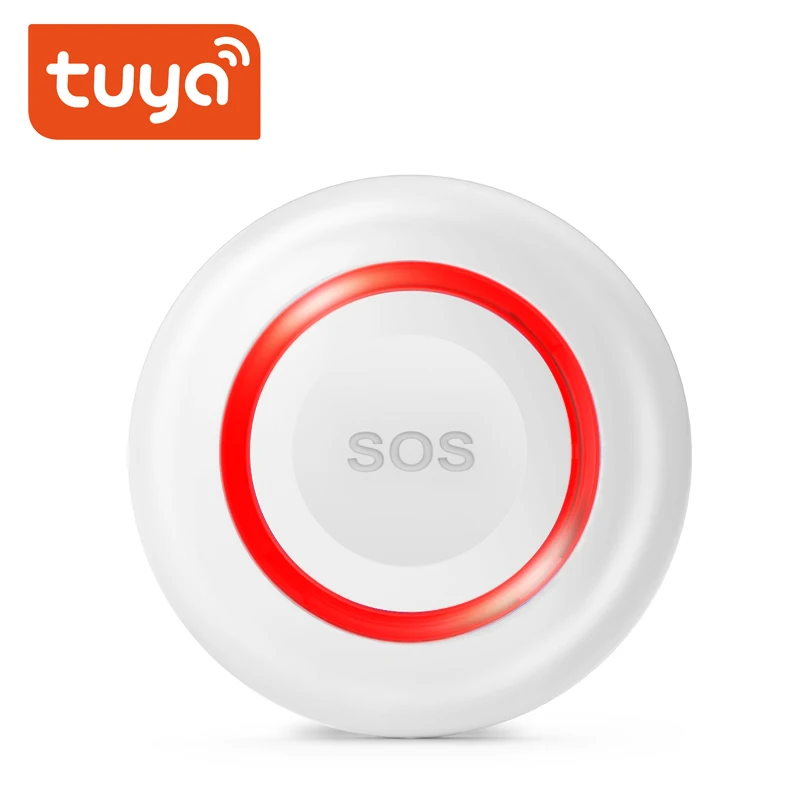 SOS TUYA WiFi кнопка SOS Беспроводная кнопка SOS Аварийная кнопка сигнализации домашняя охранная сигнализация датчик 2,4G SOS Senspr тревожная кнопка Sos - Цвет: SOS