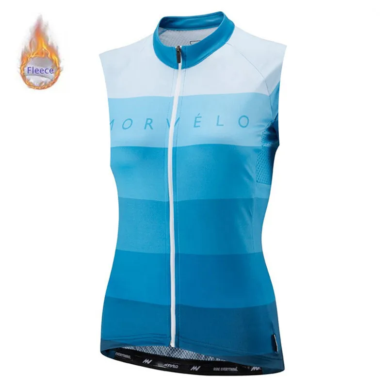 Женская зимняя термо флисовая безрукавка для езды на велосипеде Джерси Топы Pro Team Mtb велосипедная одежда велосипедная рубашка - Цвет: 1