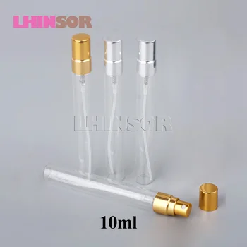 

50pcs/lot 2ml 3ml 5ml 10ml Transparent Glass Spray Bottle Sample Vials Portable Mini Perfume Atomizer Refillable Bottles