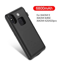 6800 мА/ч, Батарея Зарядное устройство чехол для Xiaomi mi 9 8 SE Мощность банк чехол для спортивной камеры Xiao mi Red mi K20 pro Батарея Зарядное устройство чехол резервного копирования Чехол
