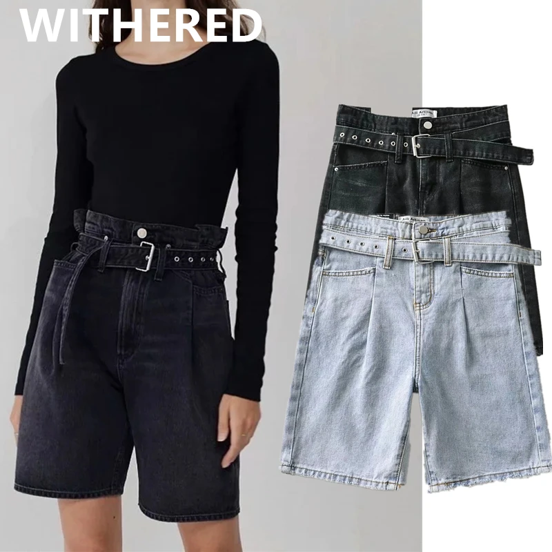 denim mom short