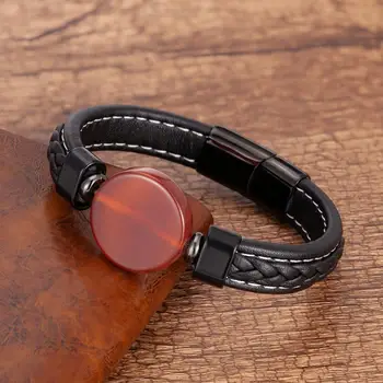 Alternative view of Lion Heart Charm Stone Bracelets