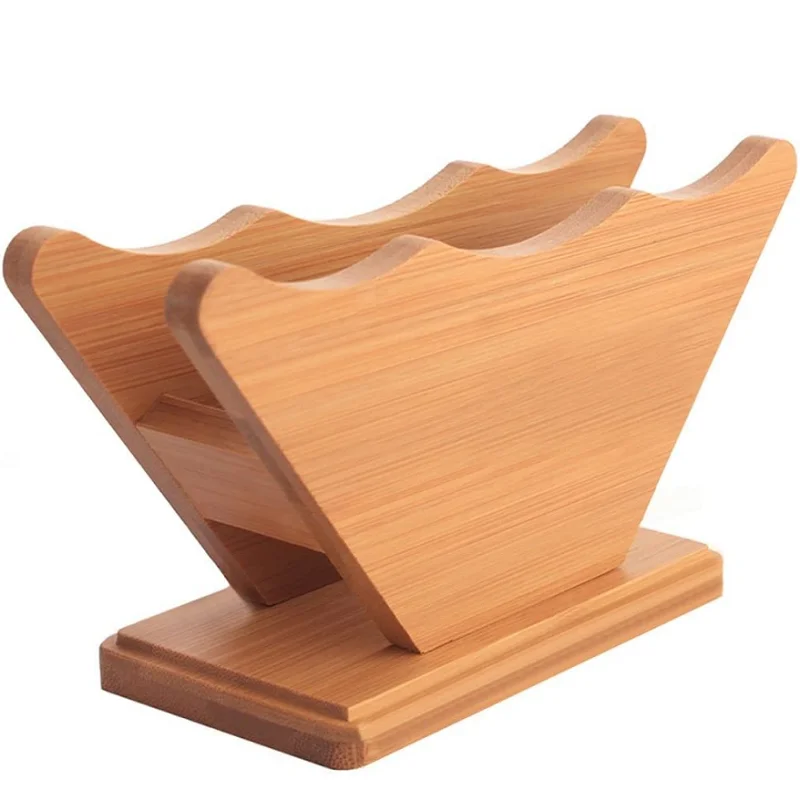 

Coffee Filter Holder , Reusable Bamboo Coffee Filters Paper Container Rack for Home Kitchen Bar Cafes