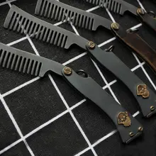 Джентльмен гребень Медь Нержавеющая сталь Портативный ретро локомотив ветер личность Металлический Гребень