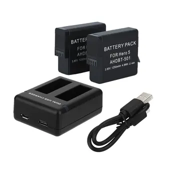 

2/3pcs Applicable To Gopro Ahdbt-501 Battery 501Charging Usb Charger Overcharge Protection Charger