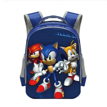 

13 Inch Cartoon Sonic School Backpack for 3-6 Years Old Boys Children School Bags Kids Kindergarten Backpack Book Bag