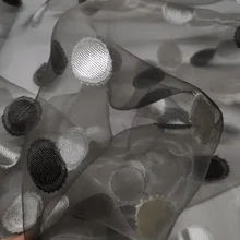 Жаккардовое ремесло органзы Farbic бронзовая Swissdot блестящая Марля Декор вуаль прозрачная голографическая ткань