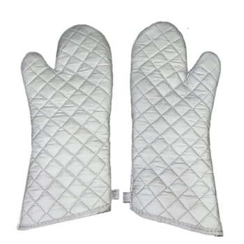 

1pair Oven Mitts Kitchen Oven Gloves High Heat Resistant Long Oven Mitts Anti-scalding Silver Cloth Gloves HUG-Deals