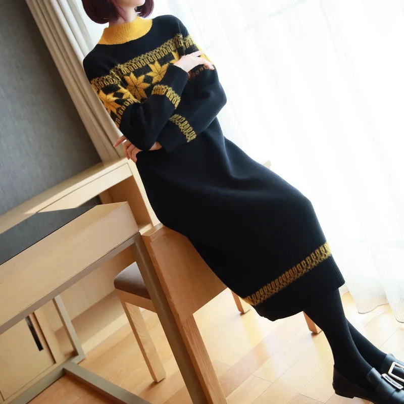 red midi sweater dress