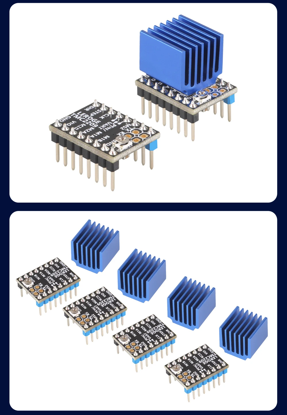 stepstick, ultra silencioso, 256 uart, tmc2208, a4988, lv8729, tmc2130, 2.0a
