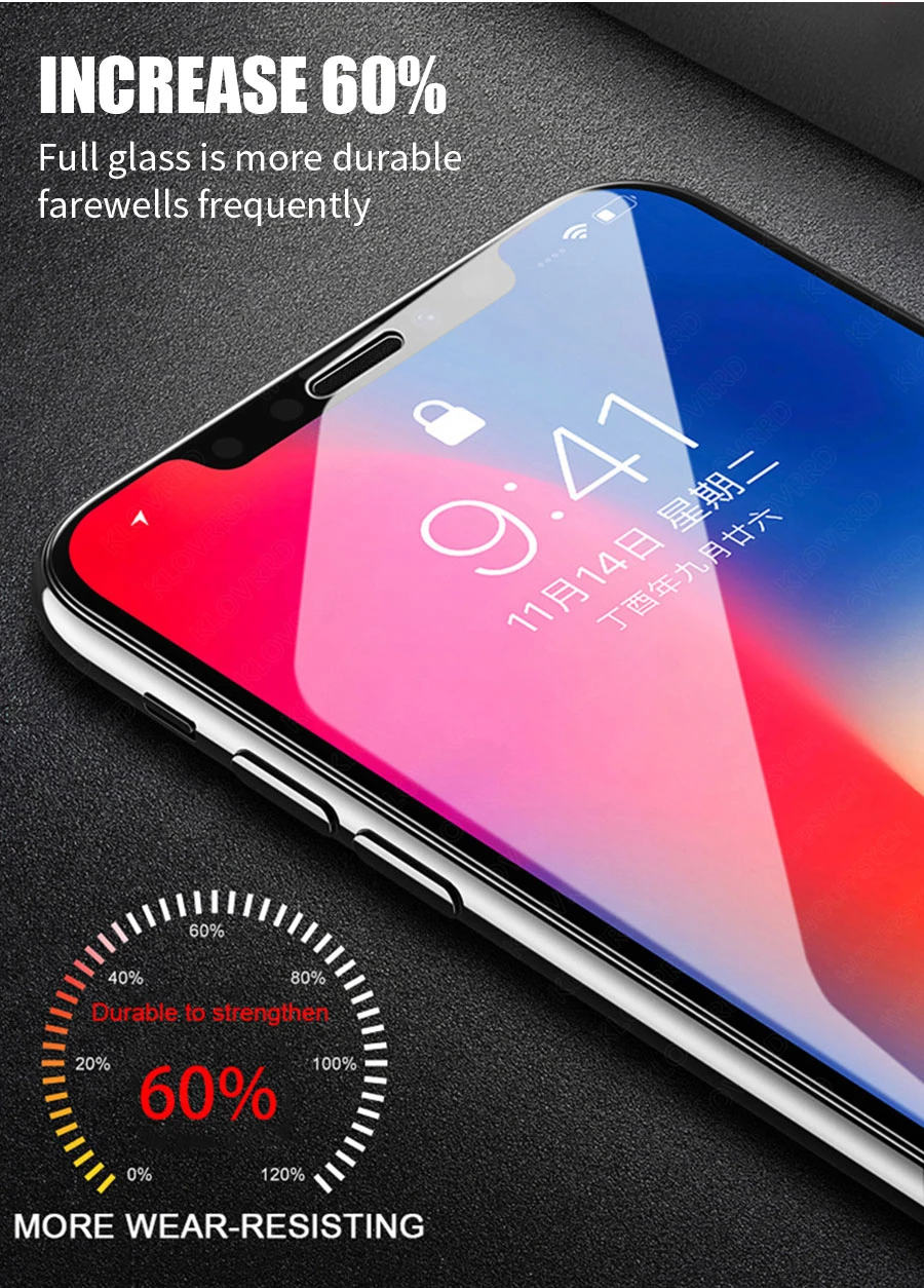 20D полный клей покрытие из закаленного стекла для iPhone 11 pro max протектор экрана для iPhone X XR XS Max 6 6S 7 8 Plus защитная пленка