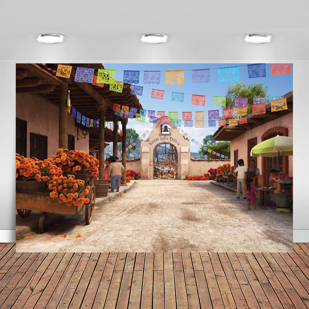 

Mehofoto Background Photography Photo Backdrop Coco Street Alley Custom Baby Shower Newborn Birthday Party Background