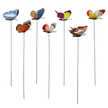 25 шт. искусственный декор в виде бабочек, садовый двор, газон, патио, наружные художественные украшения, разные цвета, декоративные поделки M2EF