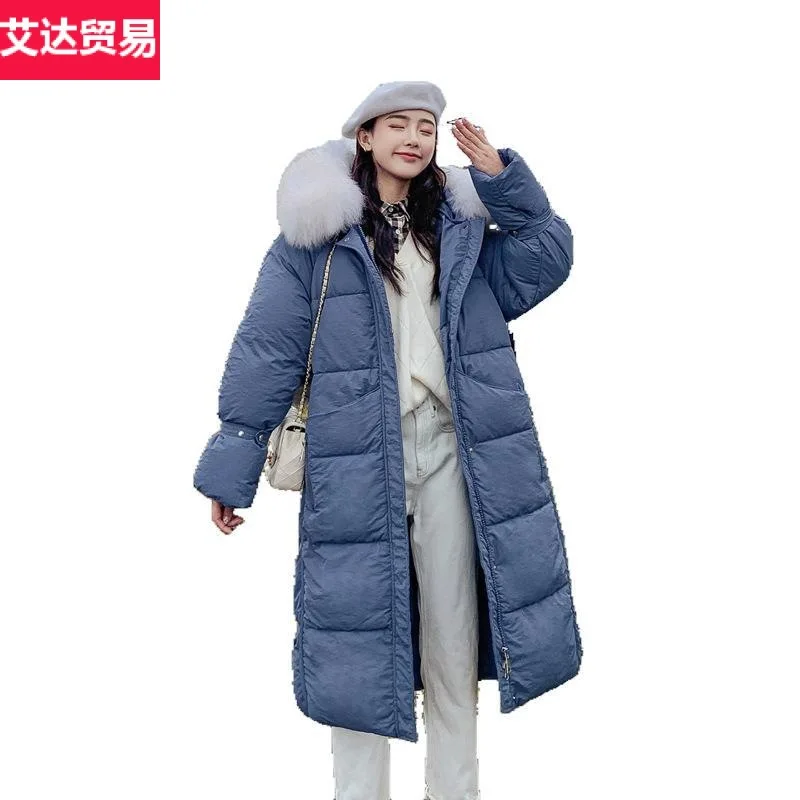 

Brand 2019 Winter Ol Elegant Europe And America WOMEN'S Dress Long Sleeve Hooded Slim Women's Cotton-padded Clothes