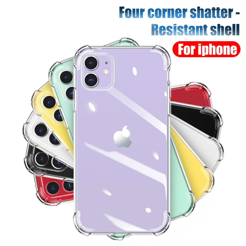 Luxury Shockproof Silicone Phone Case For iPhone 7 8 6 6S Plus XS Max XR 11 Transparent Protection Back Cover |