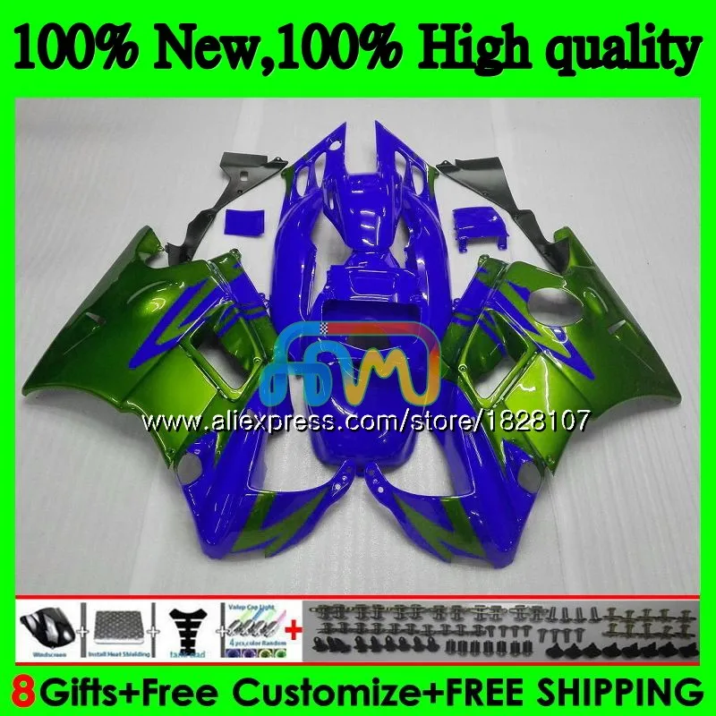 Обтекатели+ майка для HONDA 600CC CBR 600F3 CBR 600 FS 95 96 1995 1996 3BS. 235 CBR600 F3 зеленый синий CBR600F3 97 98 1997 1998 комплект