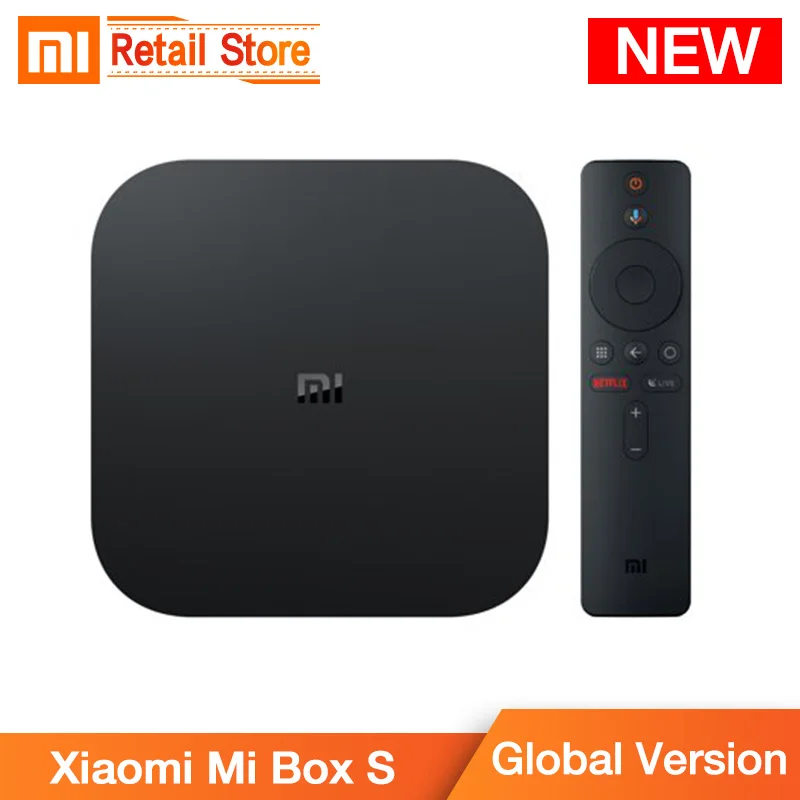 Глобальная версия Xiaomi mi Box S с 4K HDR Android tv Strea ng медиаплеер и Google Assistant пульт